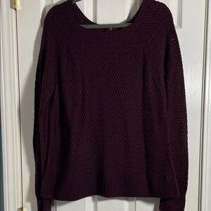 American Eagle Outfitters Rich Plum Crew Neck Sweater